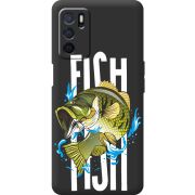 Черный чехол BoxFace OPPO A16 Fish