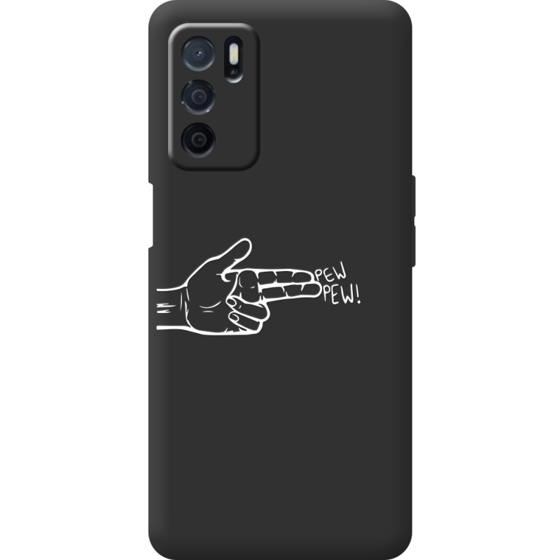 Черный чехол BoxFace OPPO A16 Pew Pew