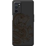 Черный чехол BoxFace OPPO A16 Chinese Dragon