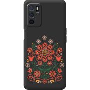 Черный чехол BoxFace OPPO A16 Ukrainian Ornament