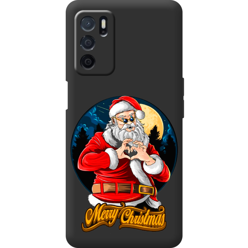 Черный чехол BoxFace OPPO A16 Cool Santa