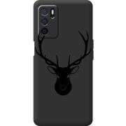 Черный чехол BoxFace OPPO A16 Deer