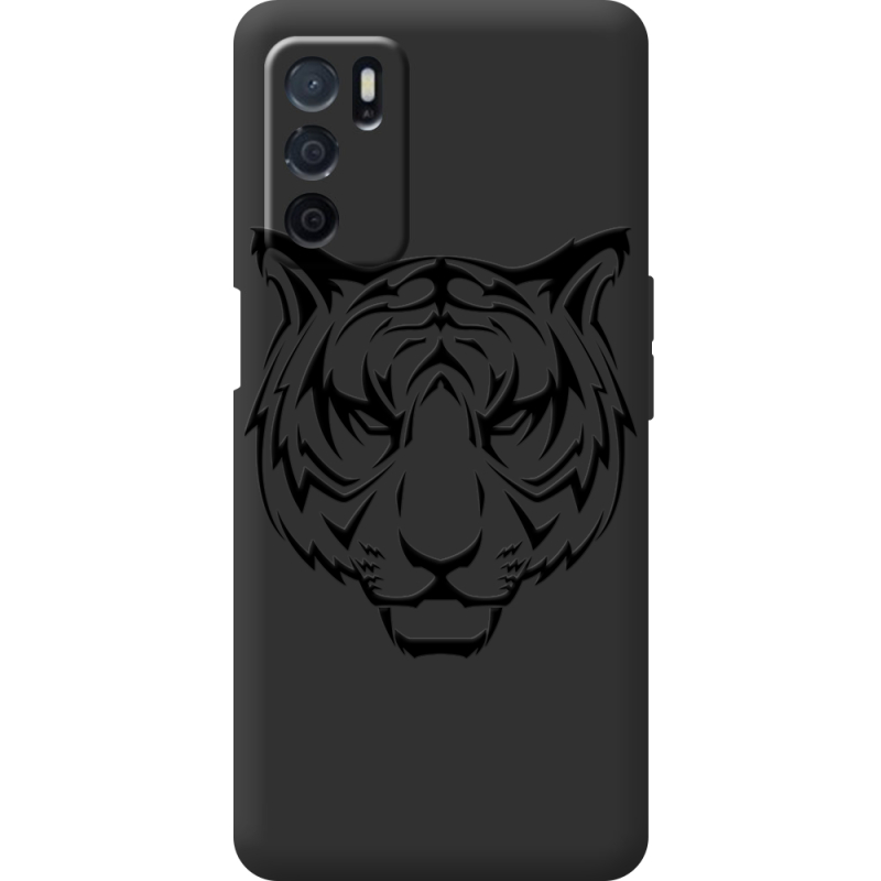 Черный чехол BoxFace OPPO A16 Tiger