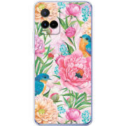 Чехол BoxFace Vivo Y21 Birds in Flowers