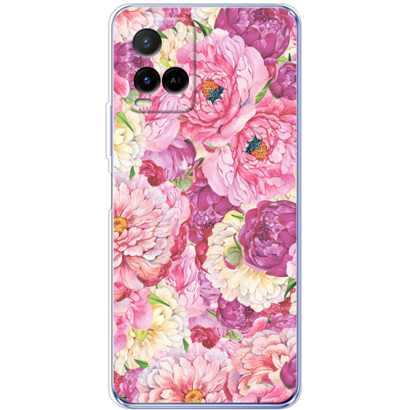 Чехол BoxFace Vivo Y21 Pink Peonies