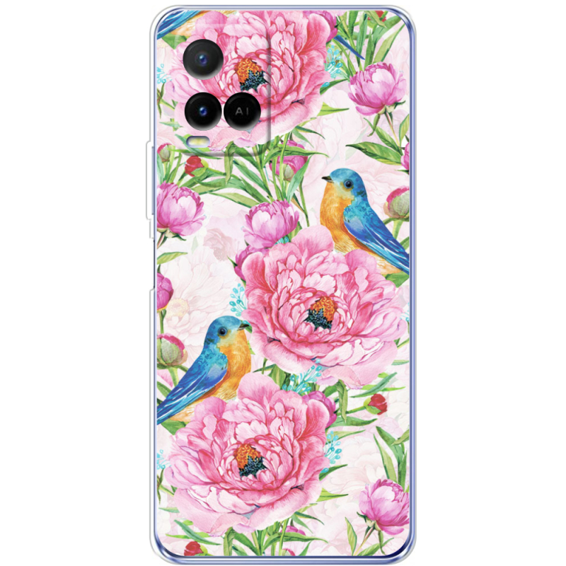 Чехол BoxFace Vivo Y21 Birds and Flowers