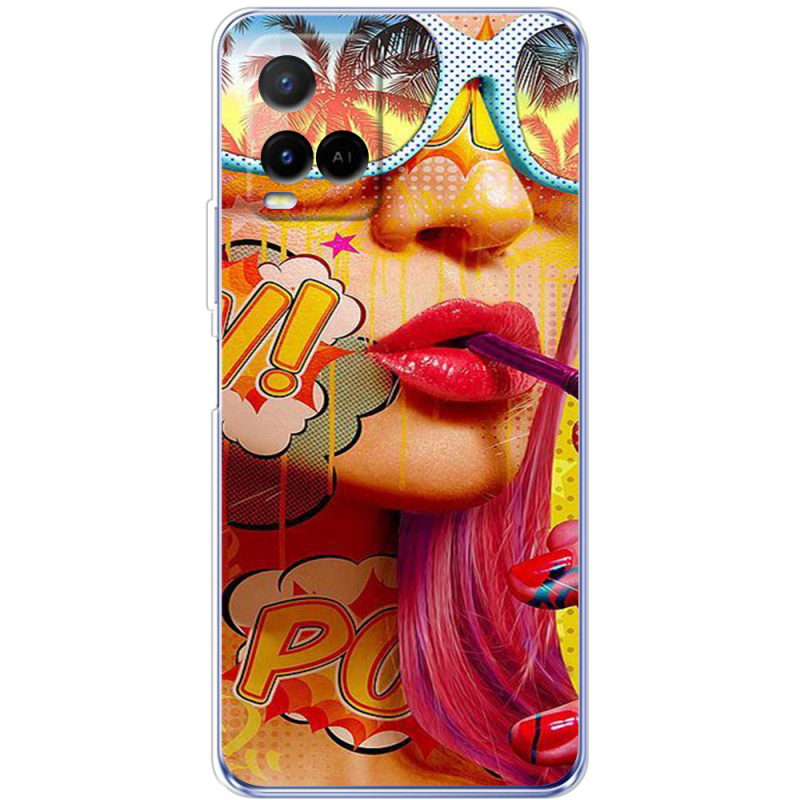 Чехол BoxFace Vivo Y21 Yellow Girl Pop Art