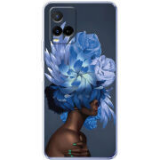 Чехол BoxFace Vivo Y21 Exquisite Blue Flowers