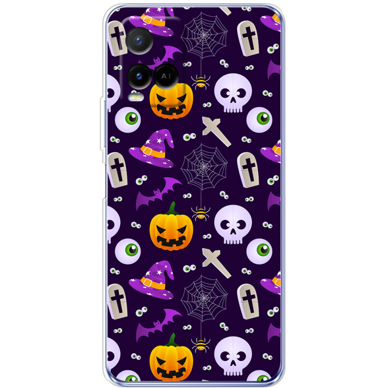 Чехол BoxFace Vivo Y21 Halloween Purple Mood