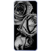 Чехол BoxFace Vivo Y21 Black and White Roses