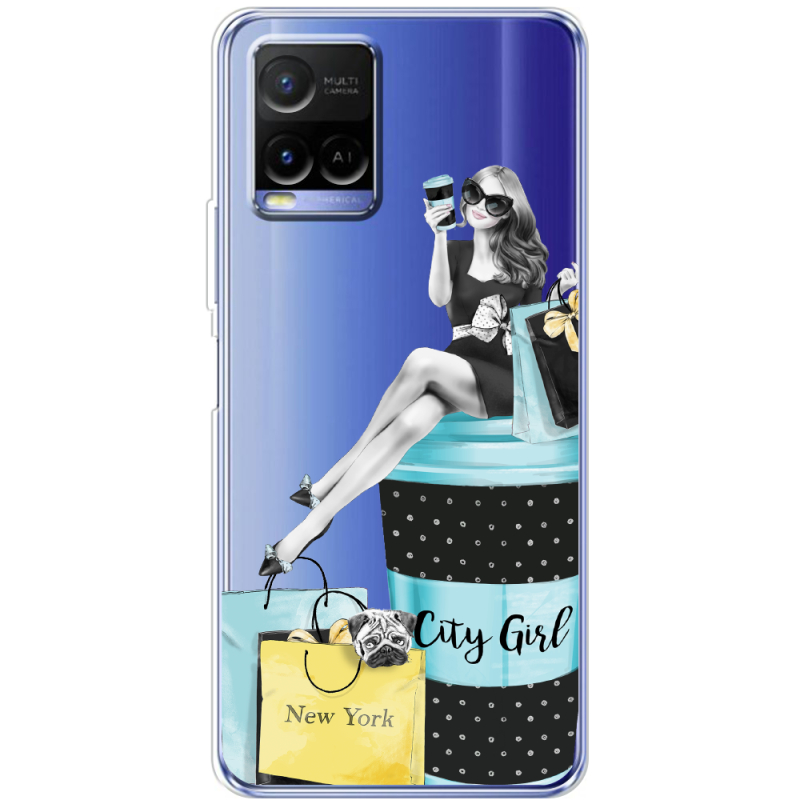 Прозрачный чехол BoxFace Vivo Y21 City Girl