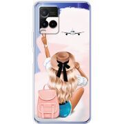 Прозрачный чехол BoxFace Vivo Y21 Travel Girl