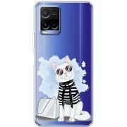 Прозрачный чехол BoxFace Vivo Y21 Cat Style