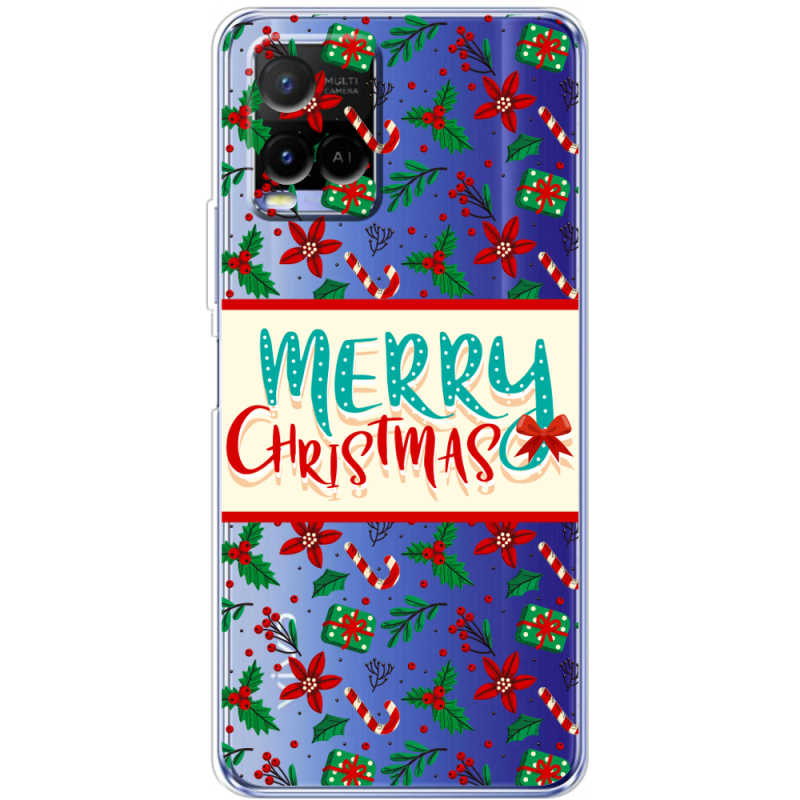 Прозрачный чехол BoxFace Vivo Y21 Vintage Christmas Pattern