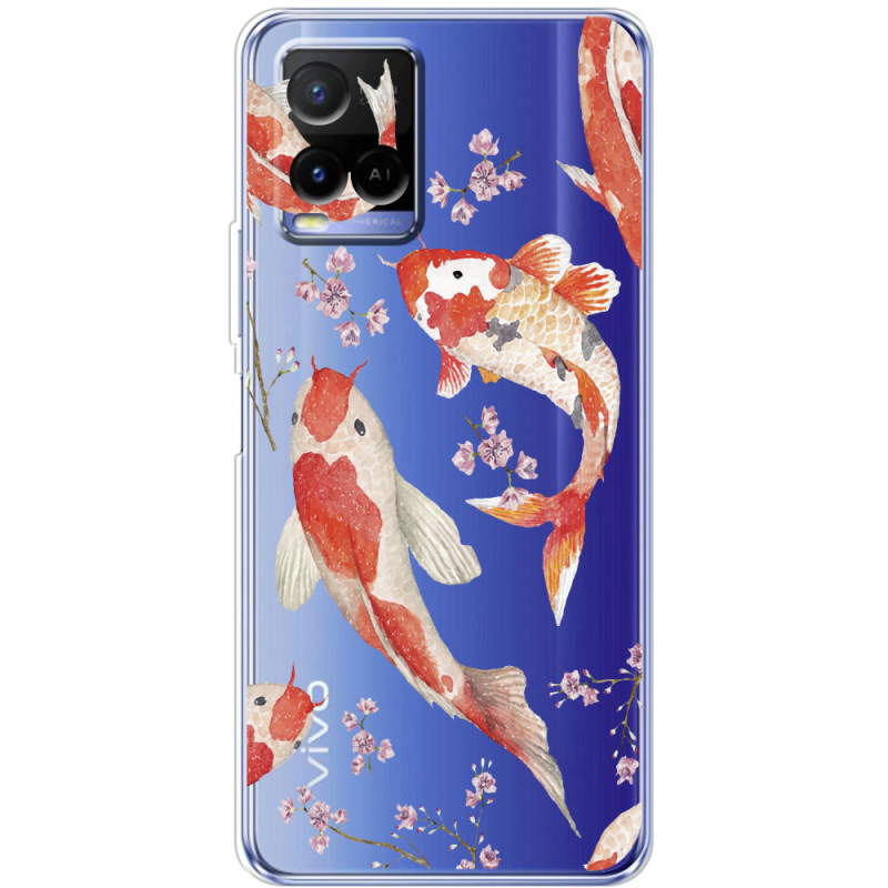 Прозрачный чехол BoxFace Vivo Y21 Japanese Koi Fish