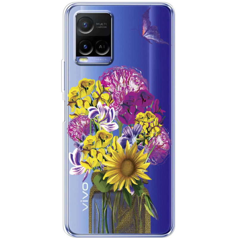 Прозрачный чехол BoxFace Vivo Y21 My Bouquet