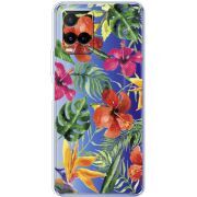 Прозрачный чехол BoxFace Vivo Y21 Tropical Flowers