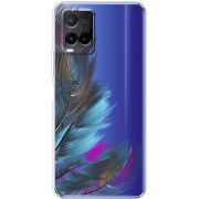 Прозрачный чехол BoxFace Vivo Y21 Feathers