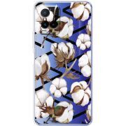 Прозрачный чехол BoxFace Vivo Y21 Cotton flowers