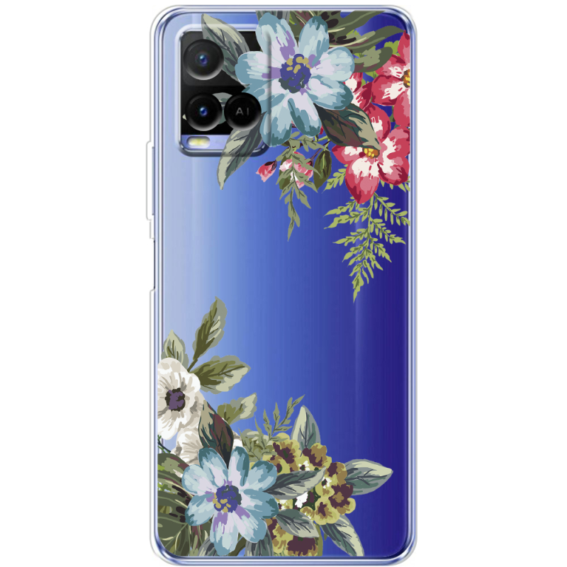 Прозрачный чехол BoxFace Vivo Y21 Floral