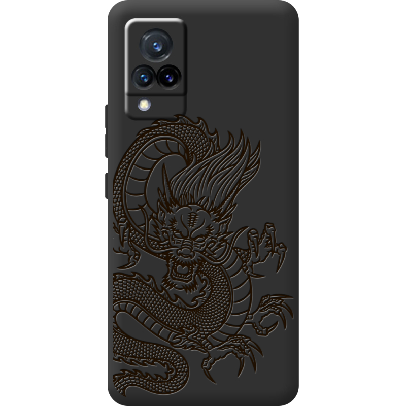 Черный чехол BoxFace Vivo V21 Chinese Dragon