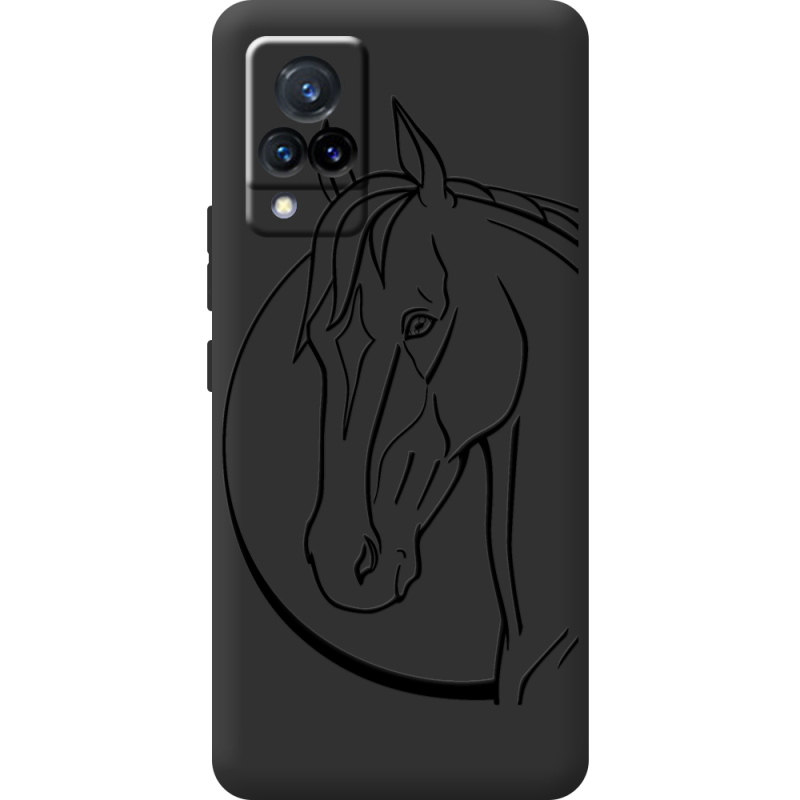 Черный чехол BoxFace Vivo V21 Horse