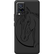 Черный чехол BoxFace Vivo V21 Horse