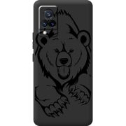 Черный чехол BoxFace Vivo V21 Grizzly Bear