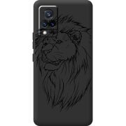 Черный чехол BoxFace Vivo V21 Lion