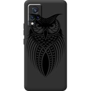 Черный чехол BoxFace Vivo V21 Owl