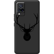 Черный чехол BoxFace Vivo V21 Deer