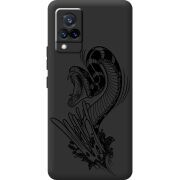 Черный чехол BoxFace Vivo V21 Snake