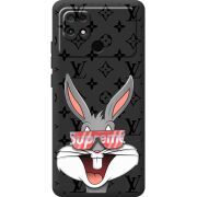 Черный чехол BoxFace Poco C40 looney bunny