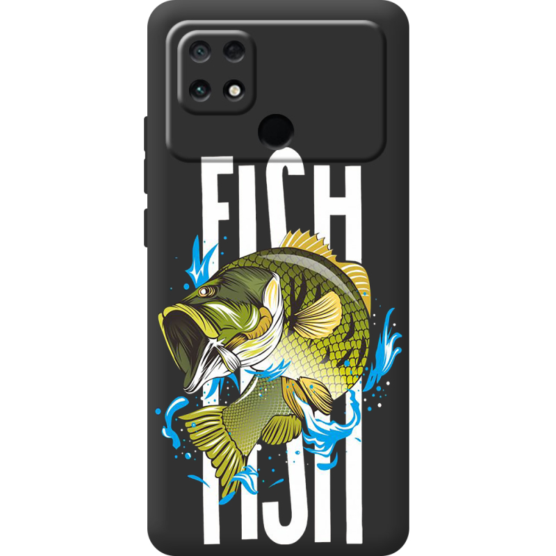 Черный чехол BoxFace Poco C40 Fish