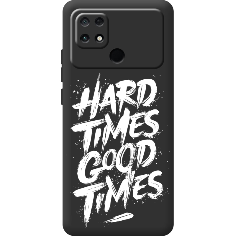 Черный чехол BoxFace Poco C40 Hard Times Good Times