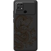 Черный чехол BoxFace Poco C40 Chinese Dragon