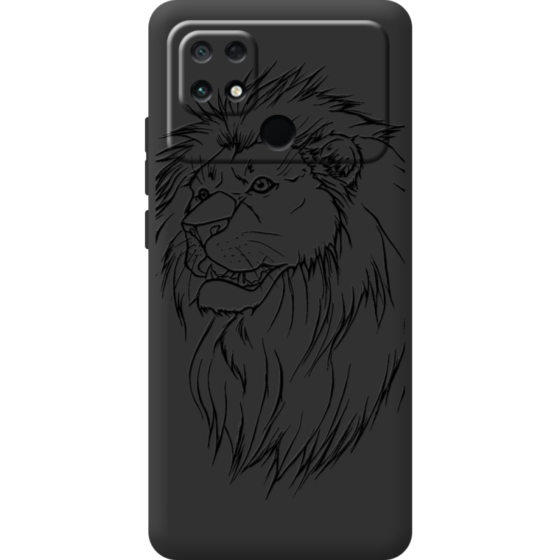 Черный чехол BoxFace Poco C40 Lion