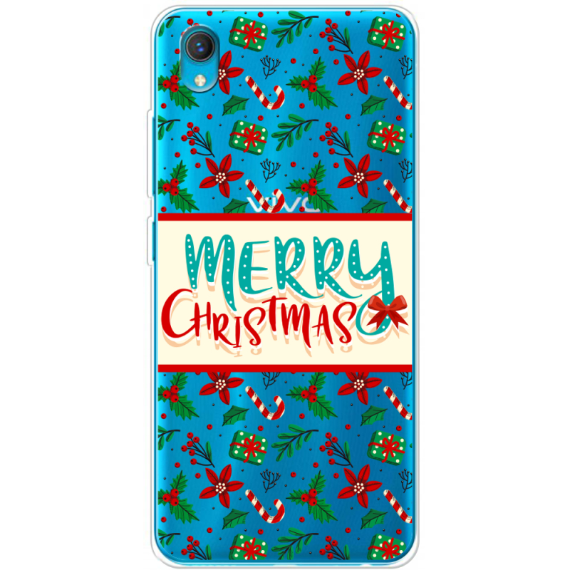 Прозрачный чехол BoxFace Vivo Y1S Vintage Christmas Pattern