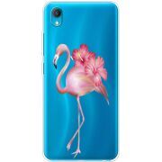Прозрачный чехол BoxFace Vivo Y1S Floral Flamingo