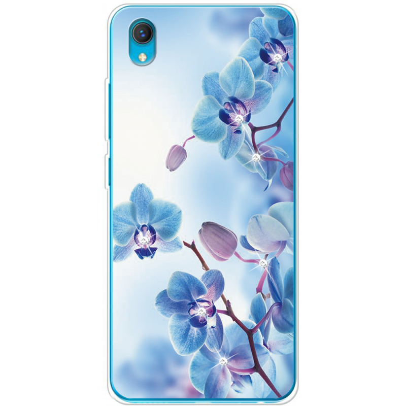 Чехол со стразами Vivo Y1S Orchids