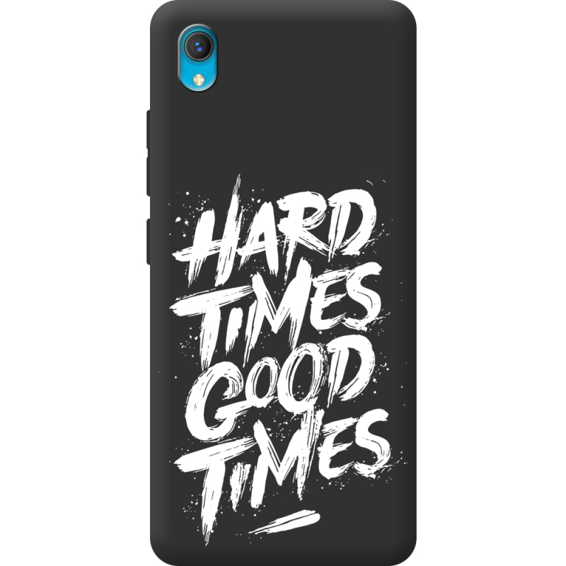 Черный чехол BoxFace Vivo Y1S Hard Times Good Times