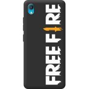 Черный чехол BoxFace Vivo Y1S Free Fire White Logo