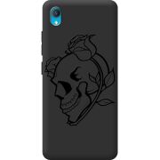 Черный чехол BoxFace Vivo Y1S Skull and Roses