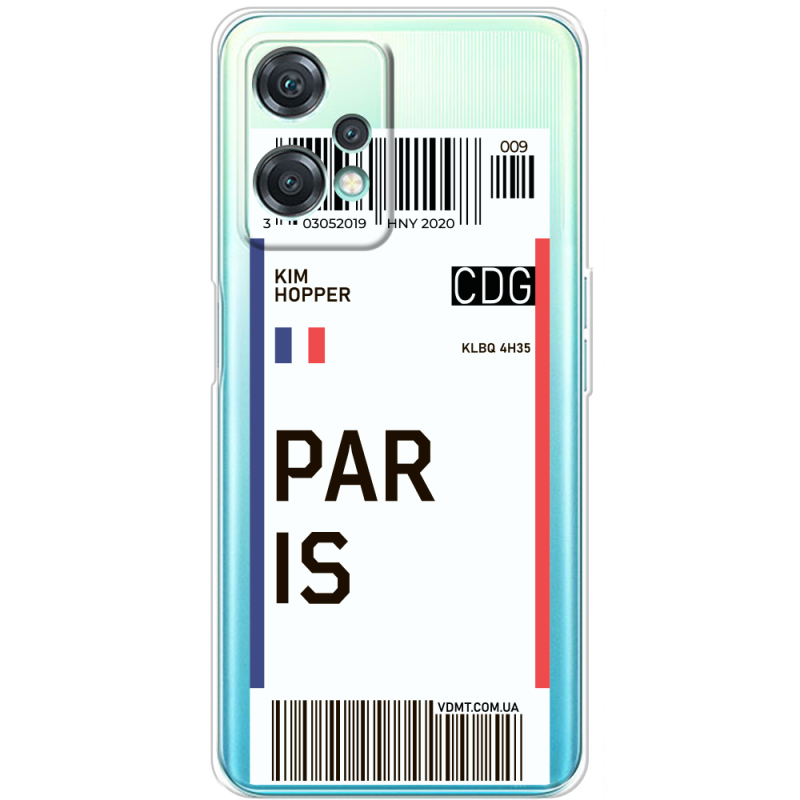 Прозрачный чехол BoxFace OnePlus Nord CE 2 Lite 5G Ticket Paris
