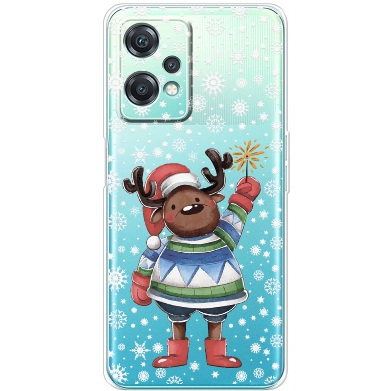 Прозрачный чехол BoxFace OnePlus Nord CE 2 Lite 5G Christmas Deer with Snow