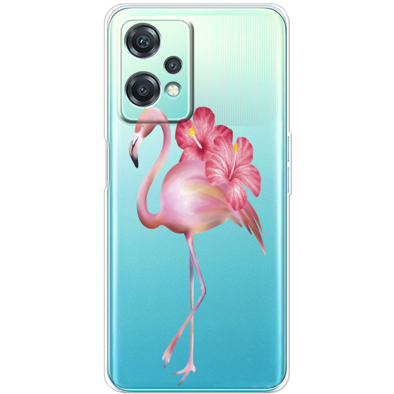 Прозрачный чехол BoxFace OnePlus Nord CE 2 Lite 5G Floral Flamingo