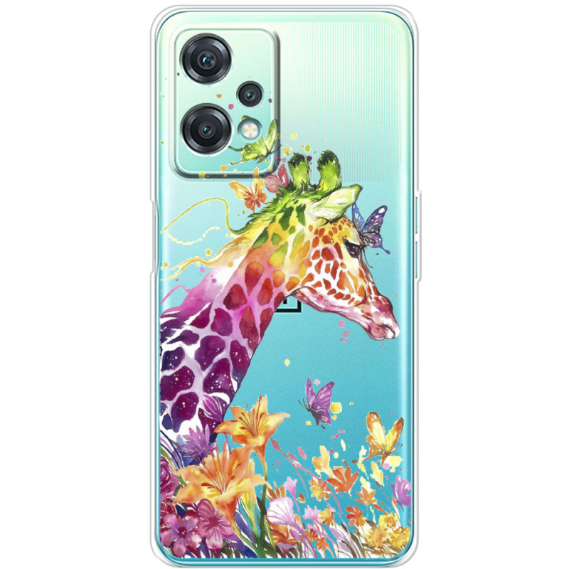 Прозрачный чехол BoxFace OnePlus Nord CE 2 Lite 5G Colorful Giraffe