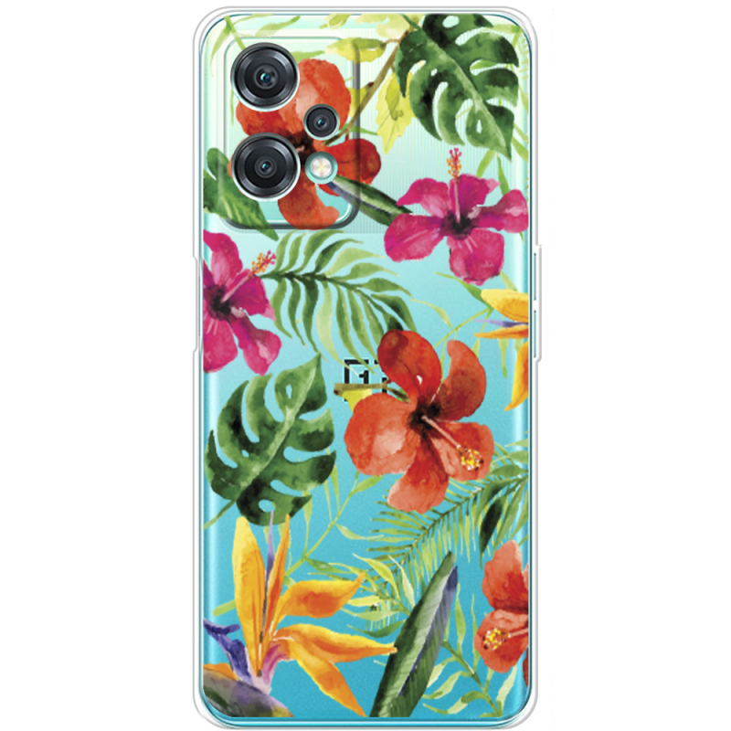 Прозрачный чехол BoxFace OnePlus Nord CE 2 Lite 5G Tropical Flowers