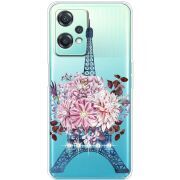 Чехол со стразами OnePlus Nord CE 2 Lite 5G Eiffel Tower