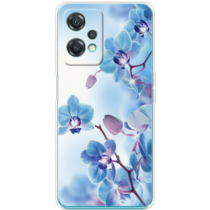 Чехол со стразами OnePlus Nord CE 2 Lite 5G Orchids